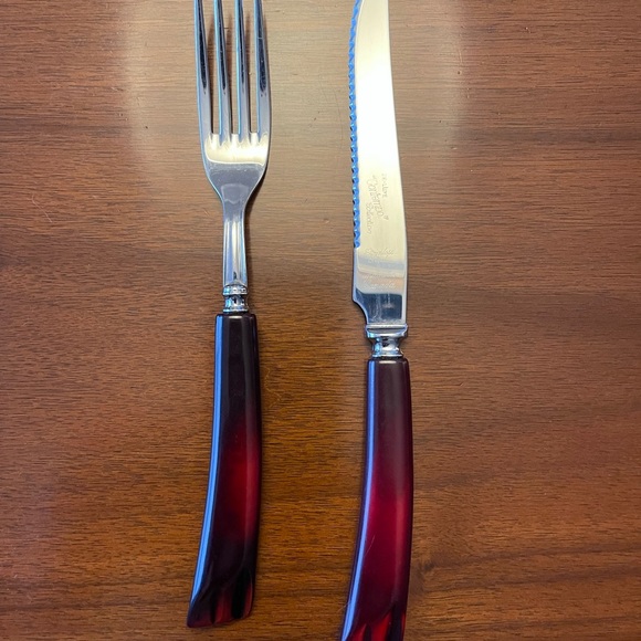 Glo Hill RARE Steak Knife & Fork Set - Picture 3 of 3